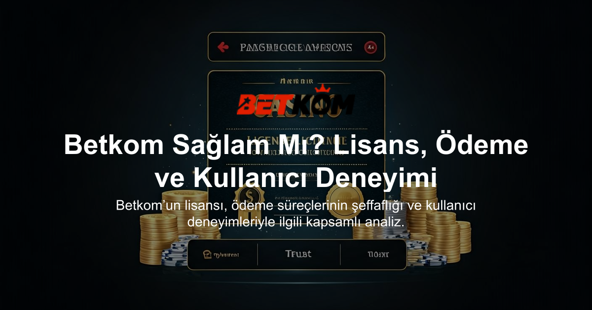 Betkom Sağlam Mı? Lisans, Ödeme ve Kullanıcı Deneyimi